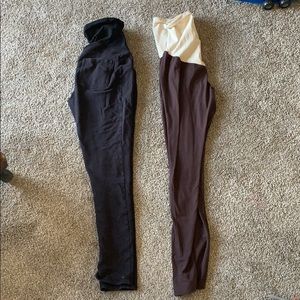 2 pairs of maternity bottoms.